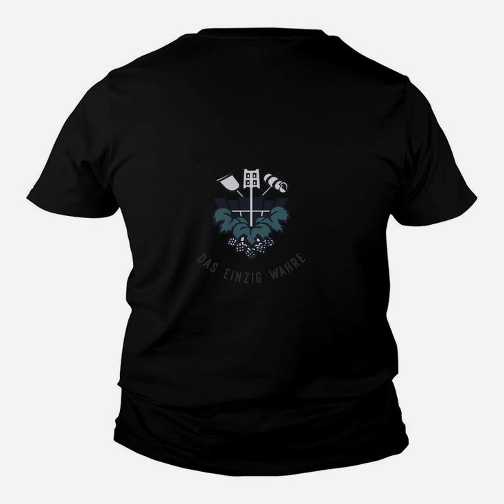 Herren Kinder Tshirt mit Adler-Emblem & Motto, Schwarzes Design