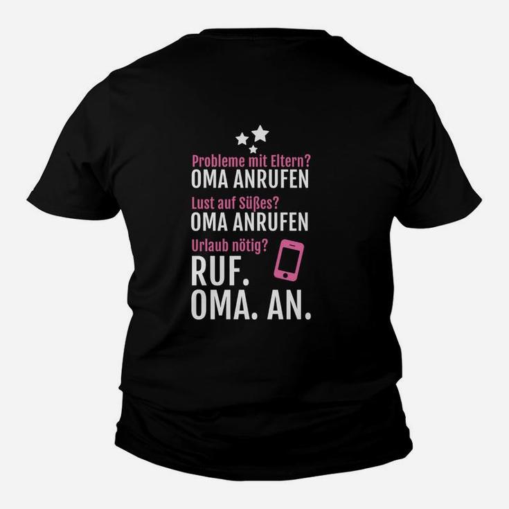 Lustiges Oma-Anruf Kinder Tshirt – Problemlöser mit Spruch für Großmütter