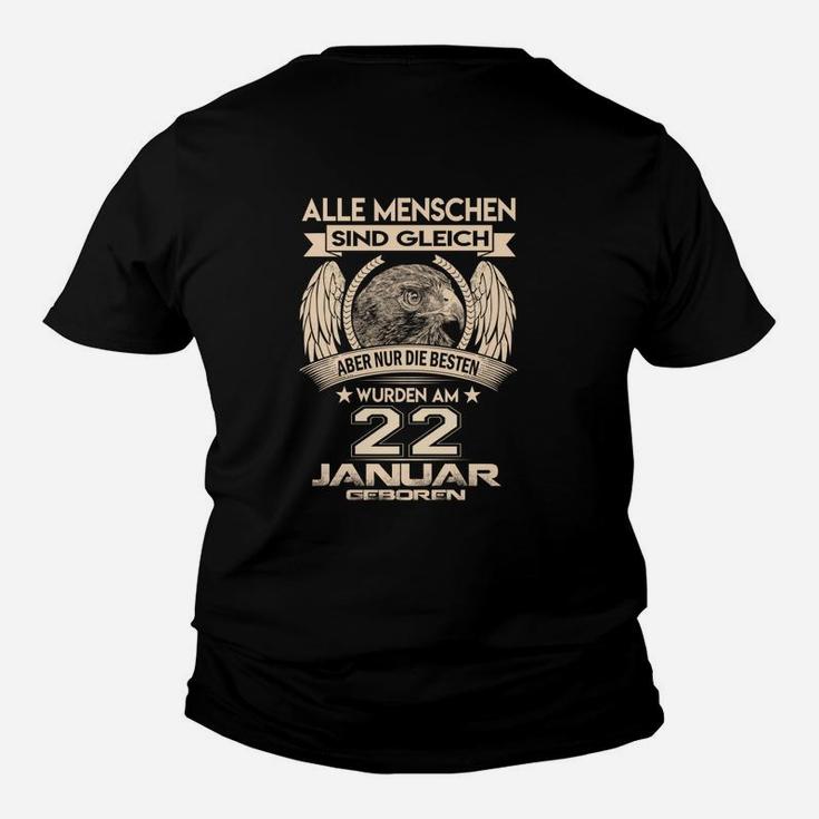 Personalisiertes Adler Geburtstagst-Kinder Tshirt 22. Januar, Einzigartiges Spruch Design