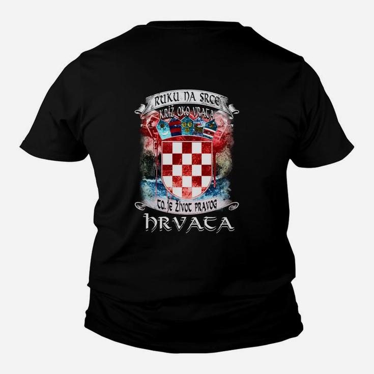 Ruku Na Srce Hrvata Kroatien Kinder T-Shirt