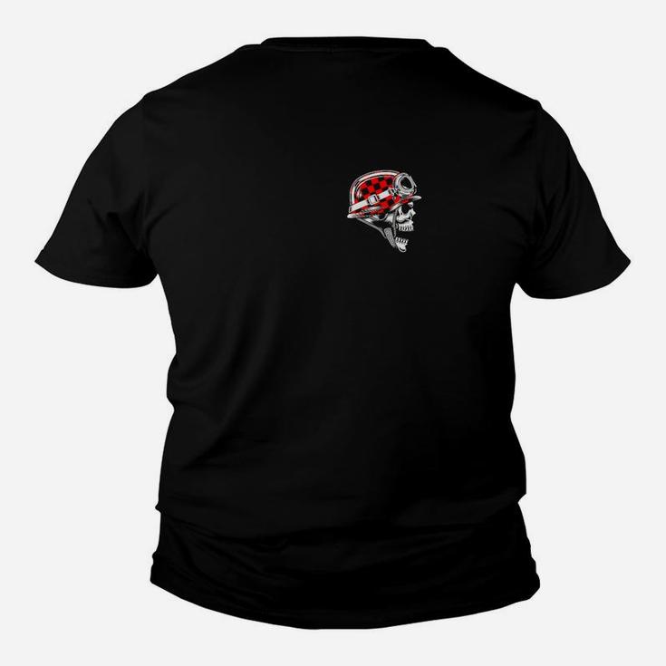 Schwarzes Kinder Tshirt mit Totenkopf-Design, Stilvolles Punk-Kinder Tshirt