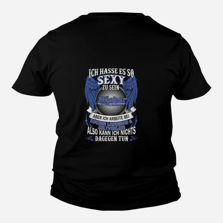 Sexy und Harter Arbeiter Spruch Kinder Tshirt, Humorvolles Schwarz Tee