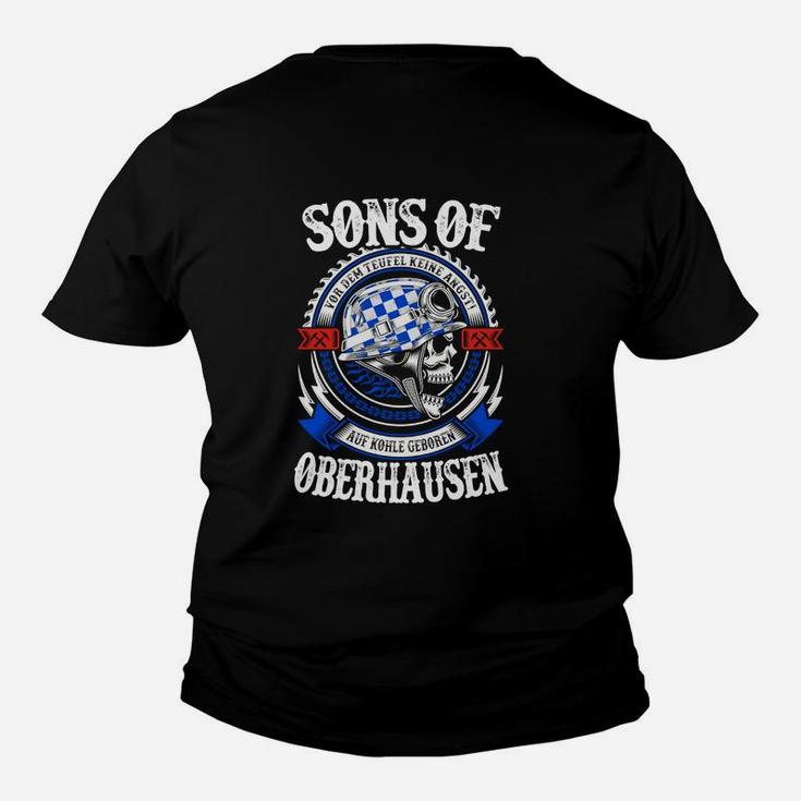 Sons of Oberhausen Biker Kinder Tshirt, Schwarzes Tee mit Motorradmotiv