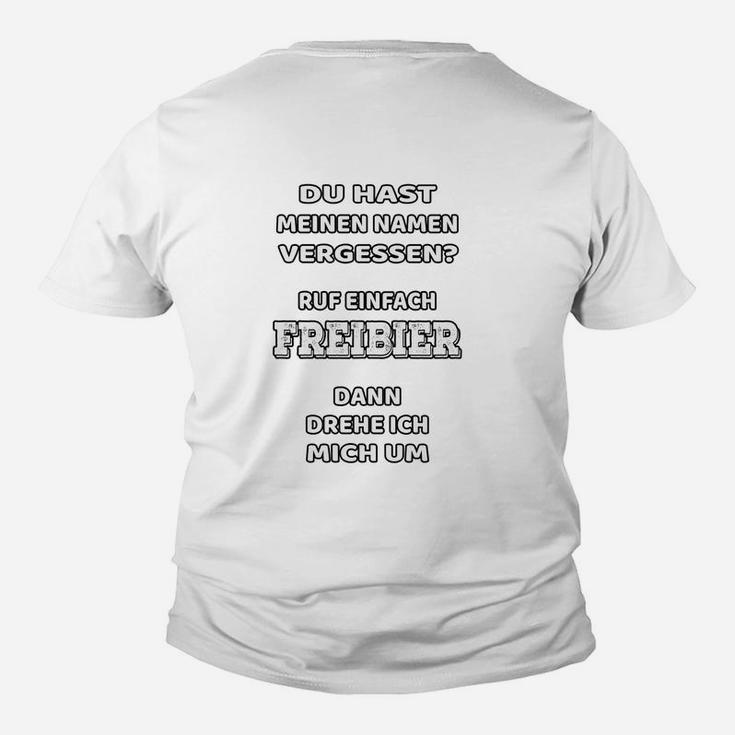 Freibier Spruch Kinder Tshirt, Lustiges Kinder Tshirt für Partys