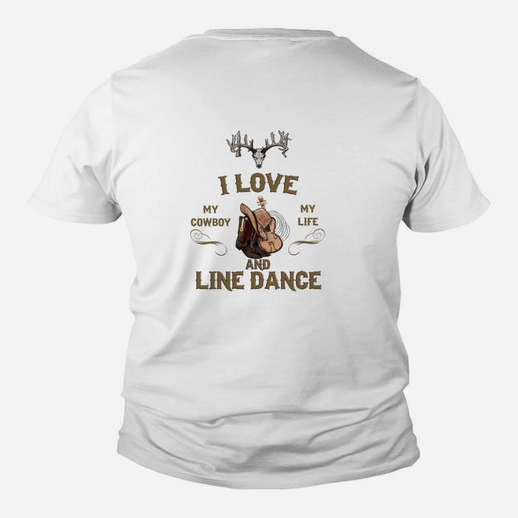 I Love My Cowboy Life Kinder Tshirt, Line Dance Western Motiv