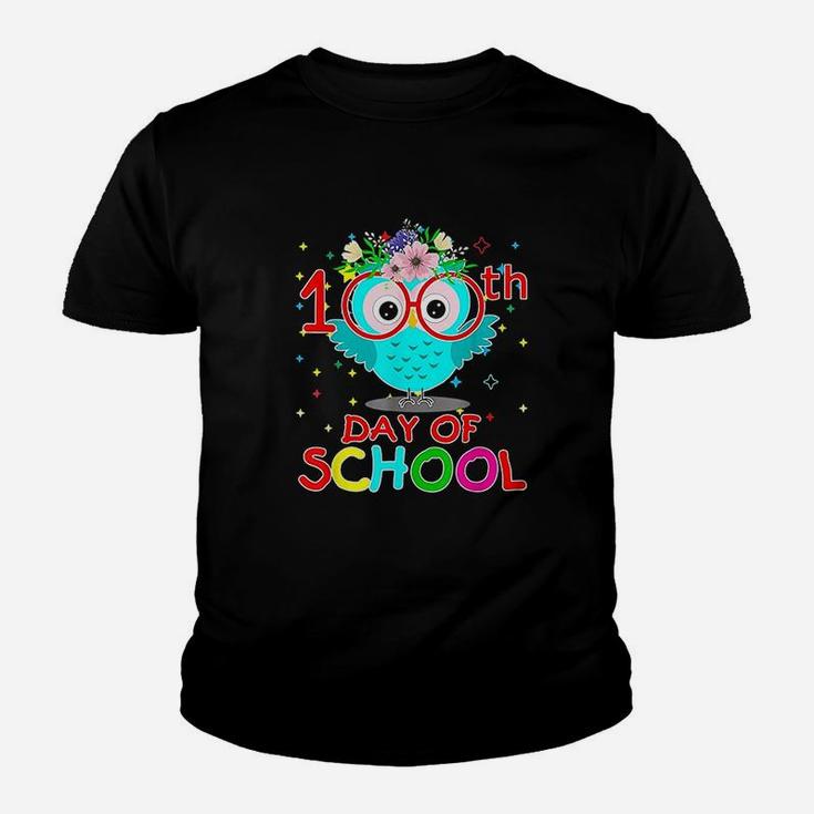 100 Days Of School Cute Owl Happy 100th Day Of School Kid T-Shirt