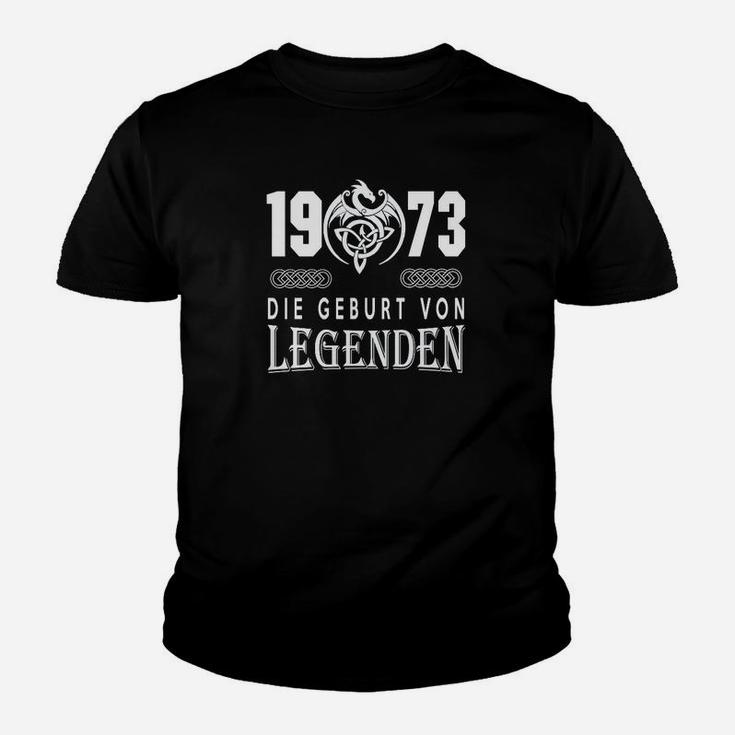 1973 Die Geburt von Legenden Kinder Tshirt, Retro Geburtstags-Kinder Tshirt für Männer