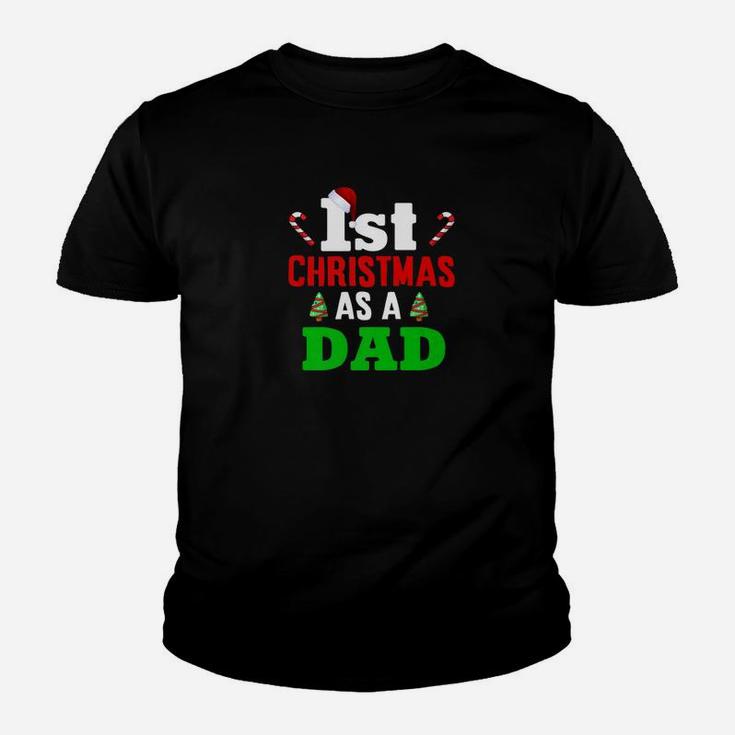 1st Christmas As A Dad Xmas Gift For New Daddy Kid T-Shirt