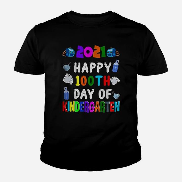 2022 Happy 100th Day Of Kindergarten Cute 100 Days  Kid T-Shirt
