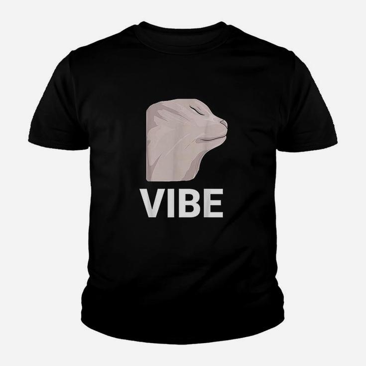 Vibing Cat Dank Meme Funny Cat Meme Kid TShirt Seseable