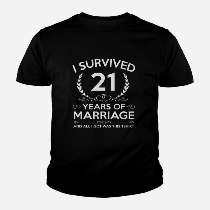 21st Wedding Anniversary Gifts Couples Husband Wife 21 Years Kid T-Shirt