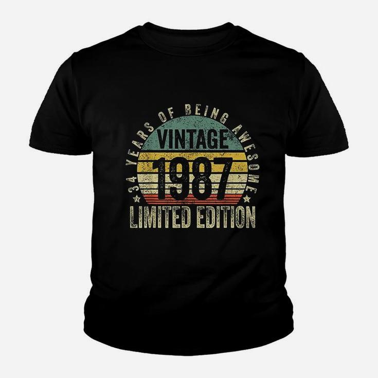 34 Year Old Gifts Vintage 1987 Kid T-Shirt