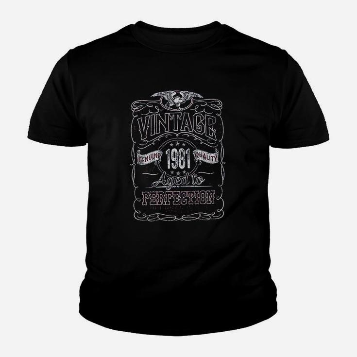 40th Birthday Gift Vintage 1981 Aged To Perfection  Kid T-Shirt