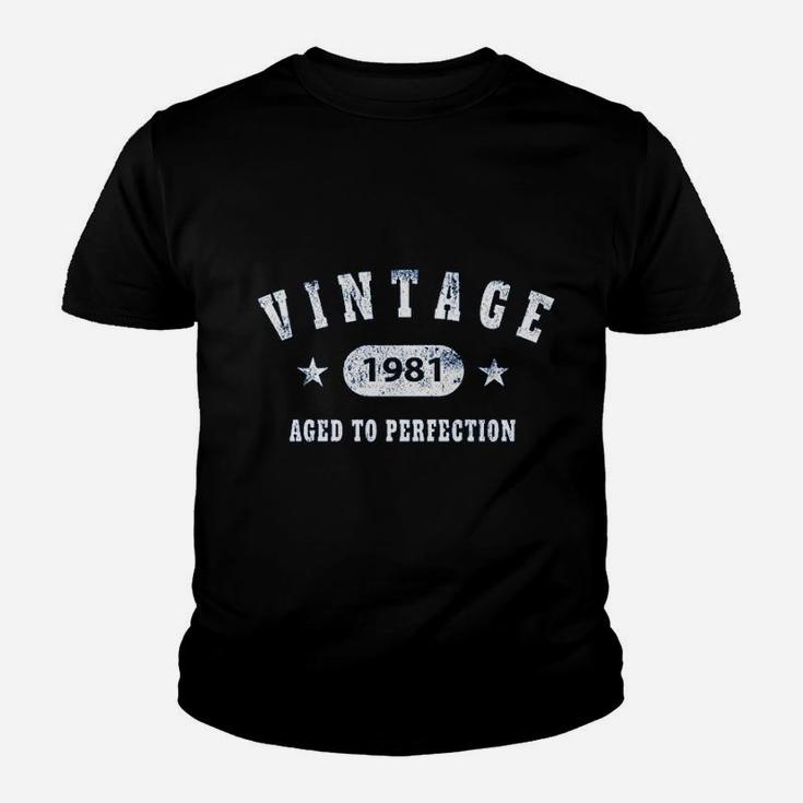 40th Birthday Vintage 1981 Aged To Perfection  Kid T-Shirt