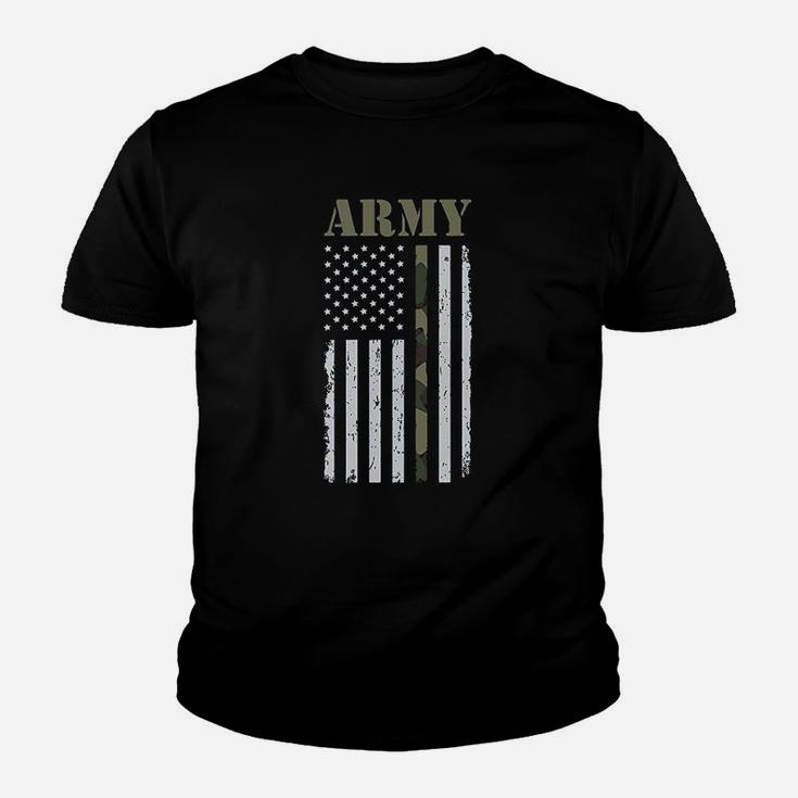 4th Of July Big Usa Army Flag Gift For Soldiers Veterans Military Kid T-Shirt