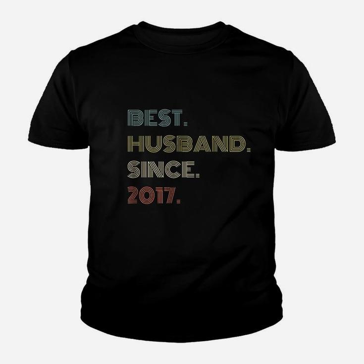 4th Wedding Anniversary Gift Best Husband Since 2017 Kid T-Shirt
