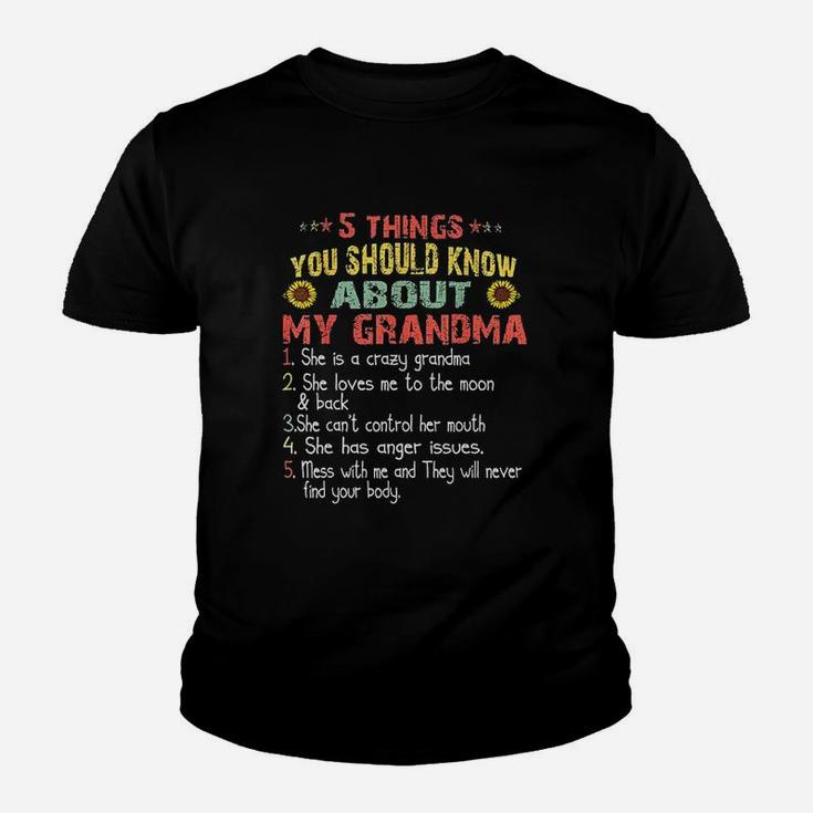 5 Things You Should Know About My Grandma Youth T-shirt