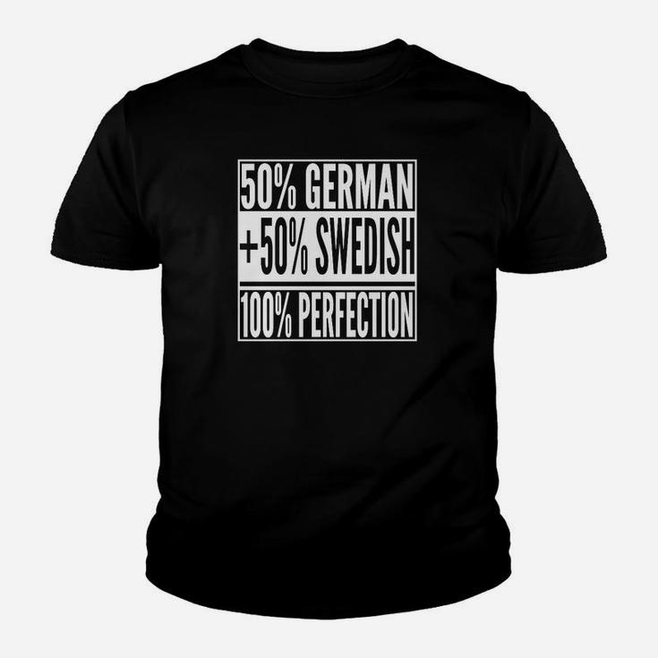 50% Deutsch 50% Schwedisch Perfekt Kinder Tshirt, Lustiges Herren Damen Tee