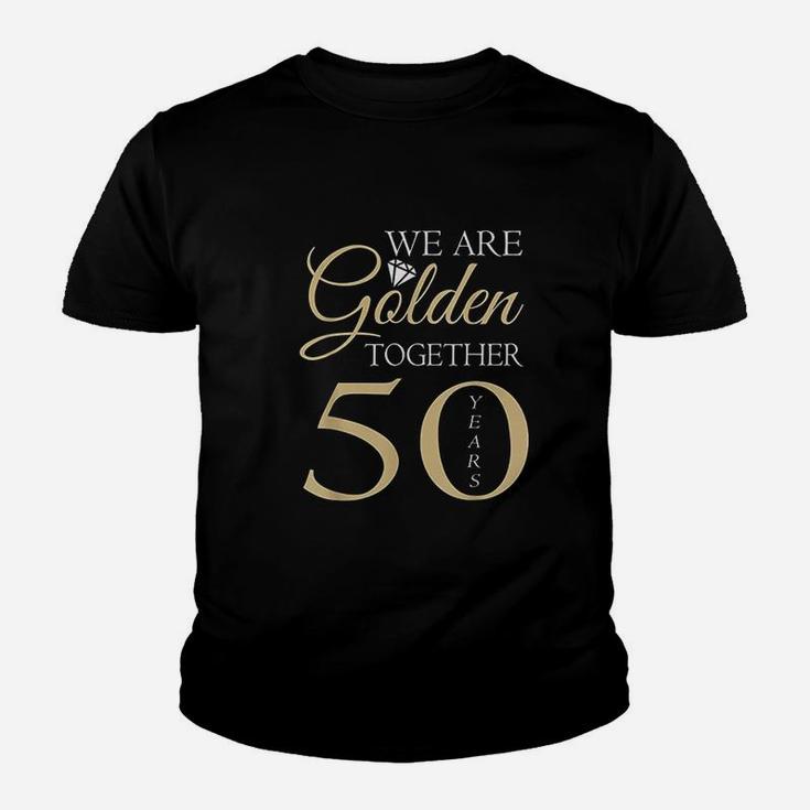 50th Wedding Anniversary We Are Golden Romantic Couples Gift Kid T-Shirt