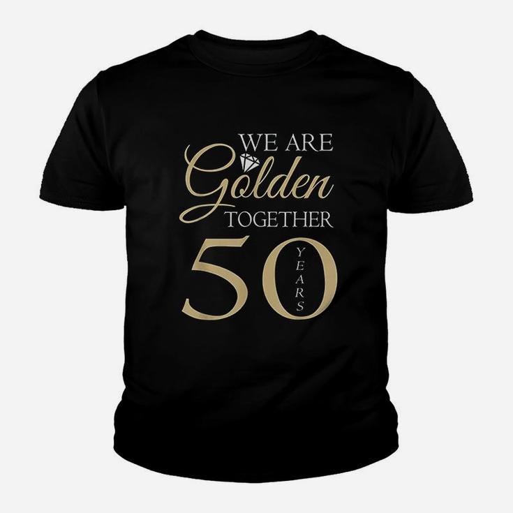 50th Wedding Anniversary We Are Golden Romantic Couples Kid T-Shirt