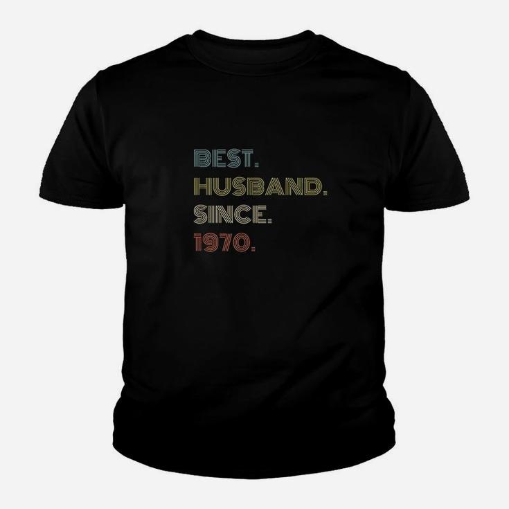 51st Wedding Anniversary Gift Best Husband Since 1970 Kid T-Shirt