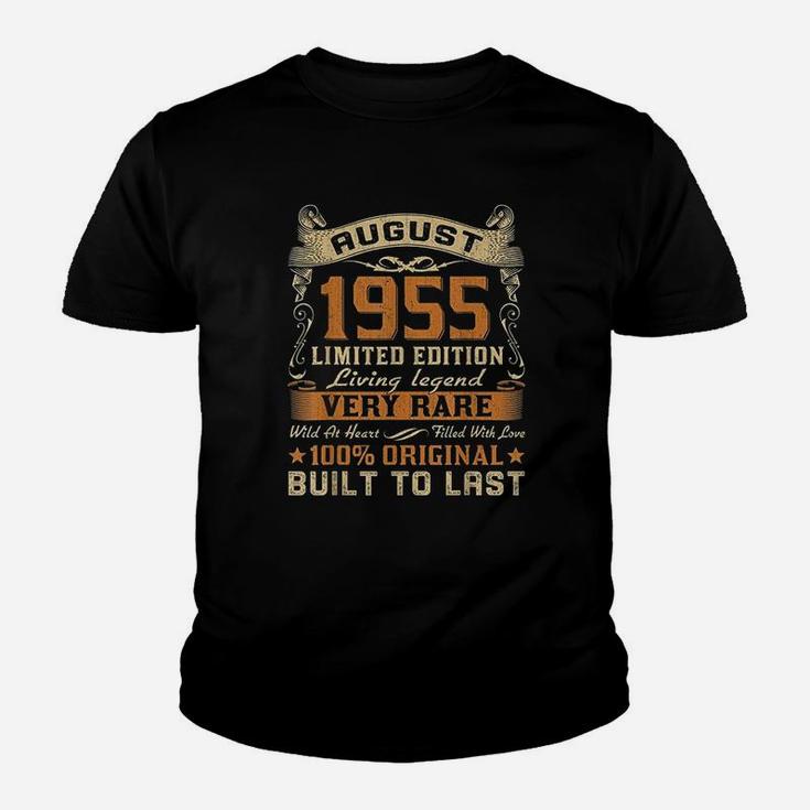 67th Birthday Gifts 67 Years Old Retro Vintage August 1955  Kid T-Shirt