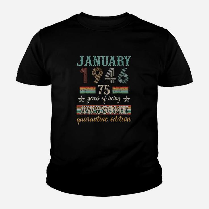 76th Birthday Gift 76 Years Old Retro Vintage January 1946  Kid T-Shirt