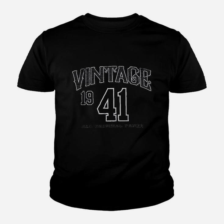 80th Birthday Vintage 1941 All Original Parts Athletic  Kid T-Shirt