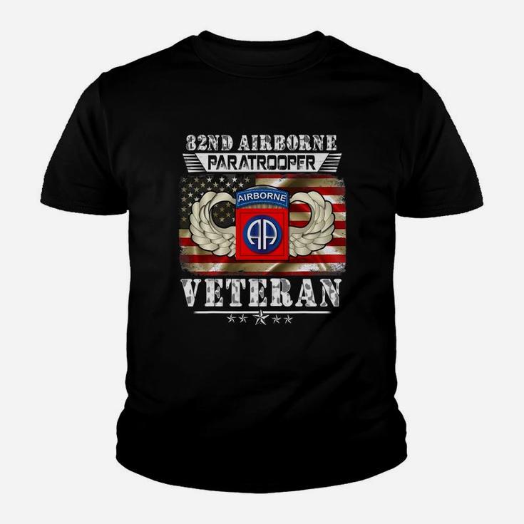 82nd Airborne Paratrooper Veteran Kid T-Shirt