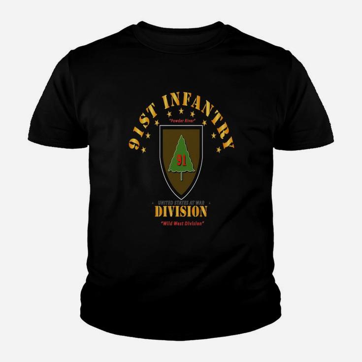 91st Infantry Division Wild West Division Youth T-shirt