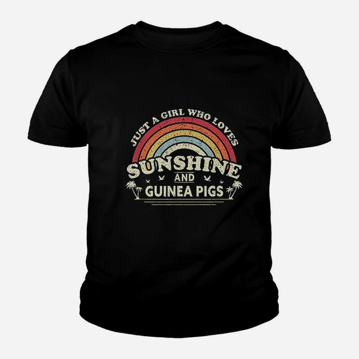 A Girl Who Loves Sunshine And Guinea Pigs Kid T-Shirt