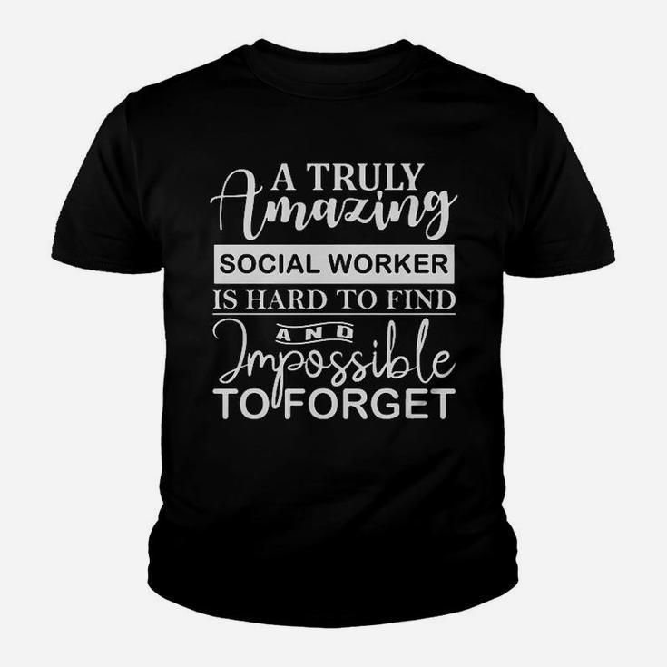 A Truly Amazing Social Worker Is Hard To Find Kid T-Shirt