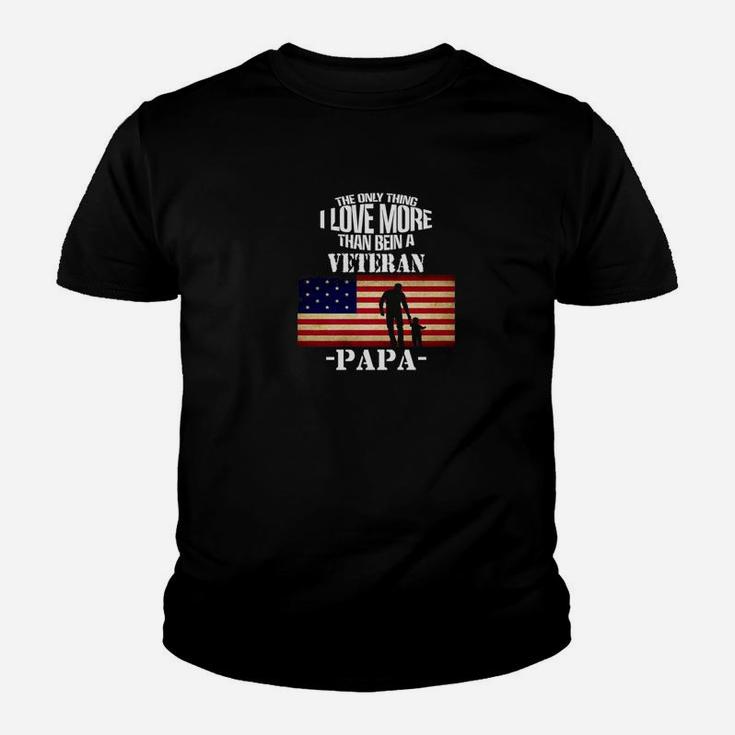 A Veteran Papa, dad birthday gifts Kid T-Shirt