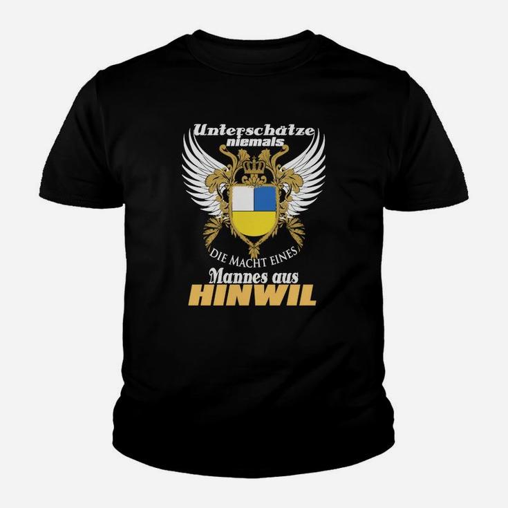 Adler Schwarzes Kinder Tshirt für Männer aus Hinwil mit Stolzem Spruch
