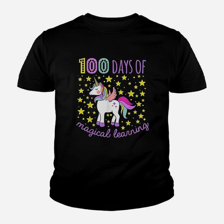 Adorable 100 Days Of Magical Learning School Unicorn Kid T-Shirt