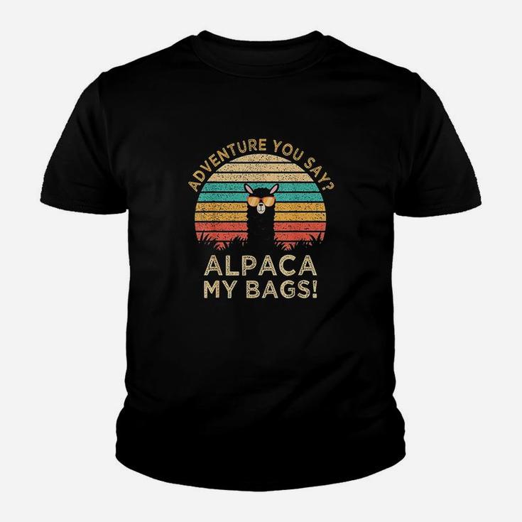 Adventure You Say Alpaca My Bags Vintage Funny Travel Gift Kid T-Shirt