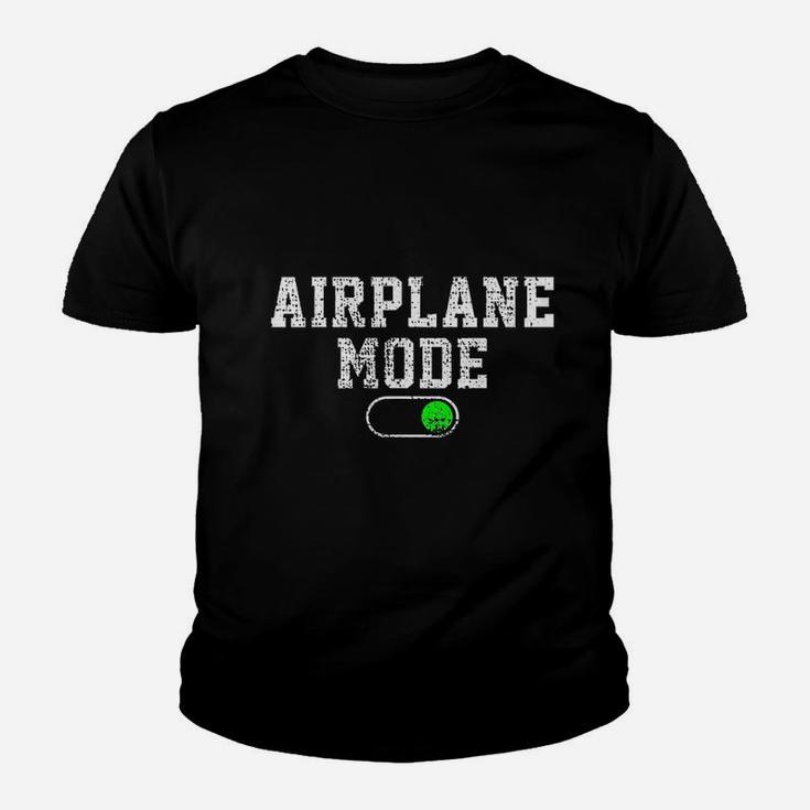 Airplane Mode On Vacation Summer Piolot Aviator Vintage Kid T-Shirt