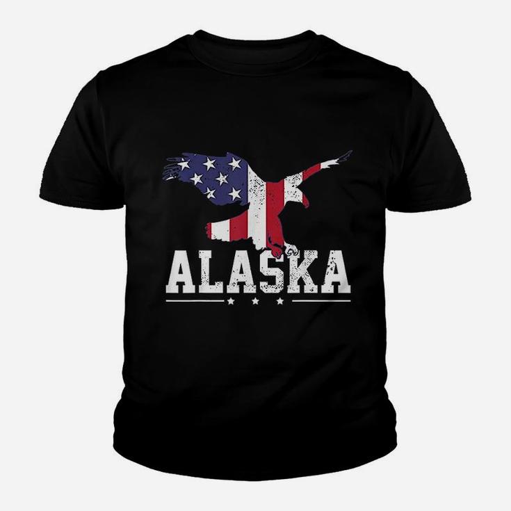 Alaska Usa Flag Vintage Eagle Kid T-Shirt