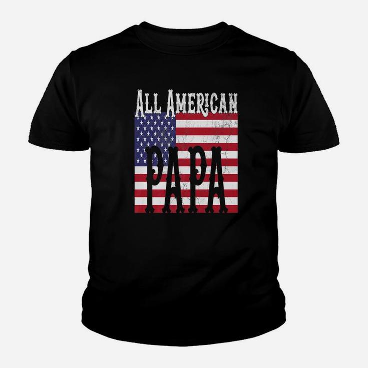 All America Papa Veteran, dad birthday gifts Kid T-Shirt