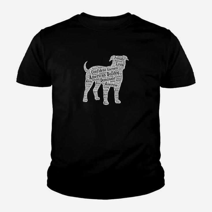 American Bulldog With Personality Character Traits Kid T-Shirt
