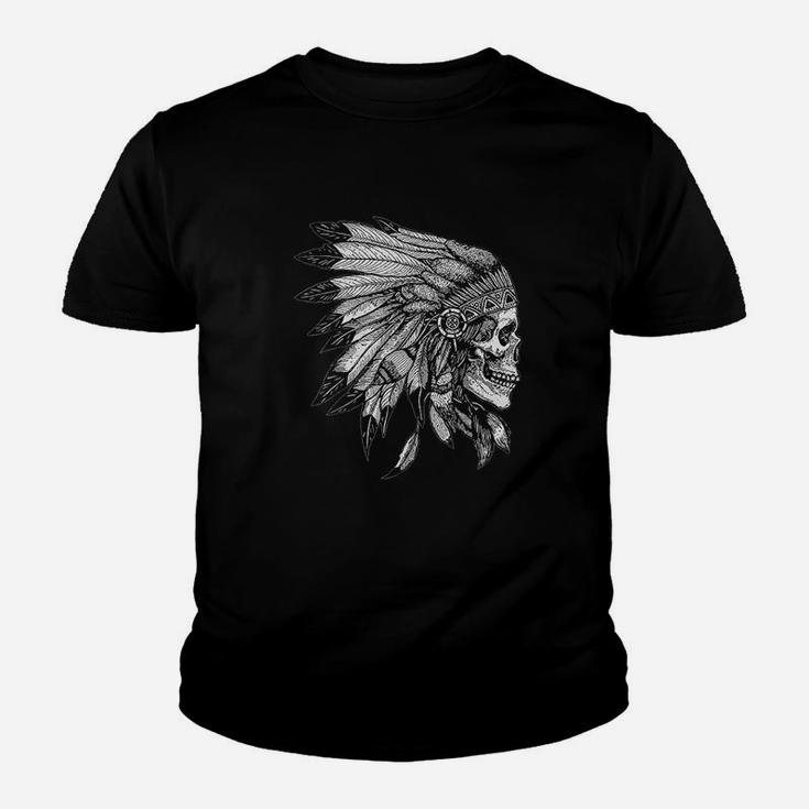 American Motorcycle Skull Native Indian Eagle Chief Vintage Kid T-Shirt