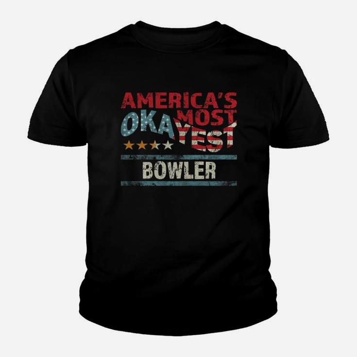 Americas Most Okayest Bowler Worlds Funniest Saying Shirt Youth T-shirt