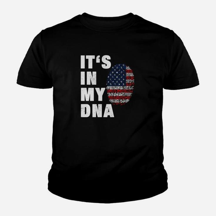 Amerikanische Flagge DNA Muster Kinder Tshirt für Patrioten