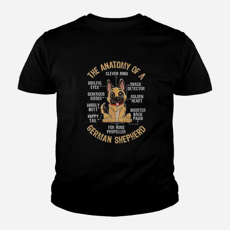 Anatomy Of A German Shepherd Funny Dog Lover Gifts Kid T-Shirt
