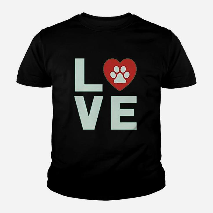 Animal Lover Dog Paw Print Love Dogs My Best Friend Kid T-Shirt