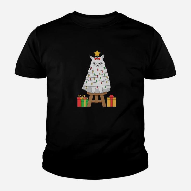 Annoyed Christmas Cat Kid T-Shirt