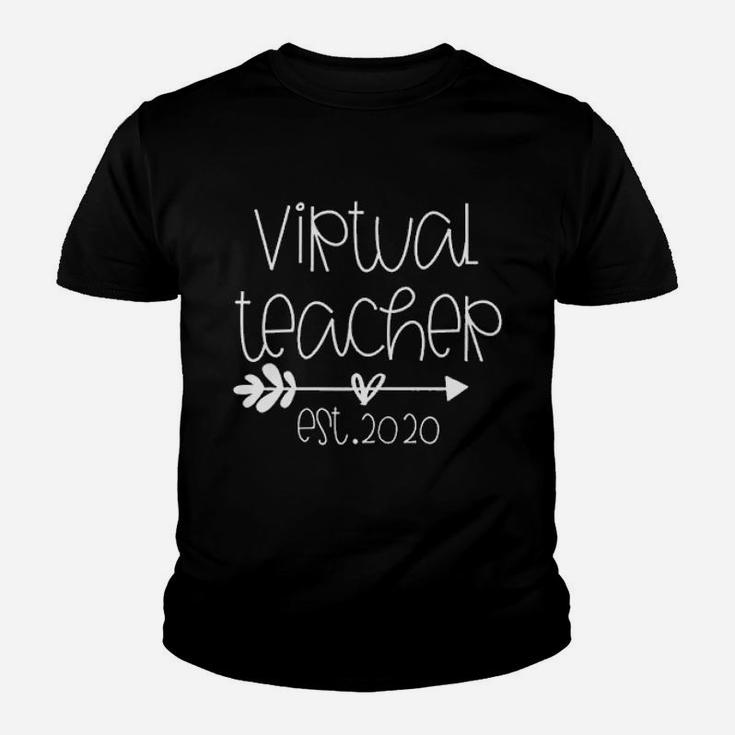 Appreciation Gift Virtual Teaching Virtual Teacher Est 2020 Kid T-Shirt