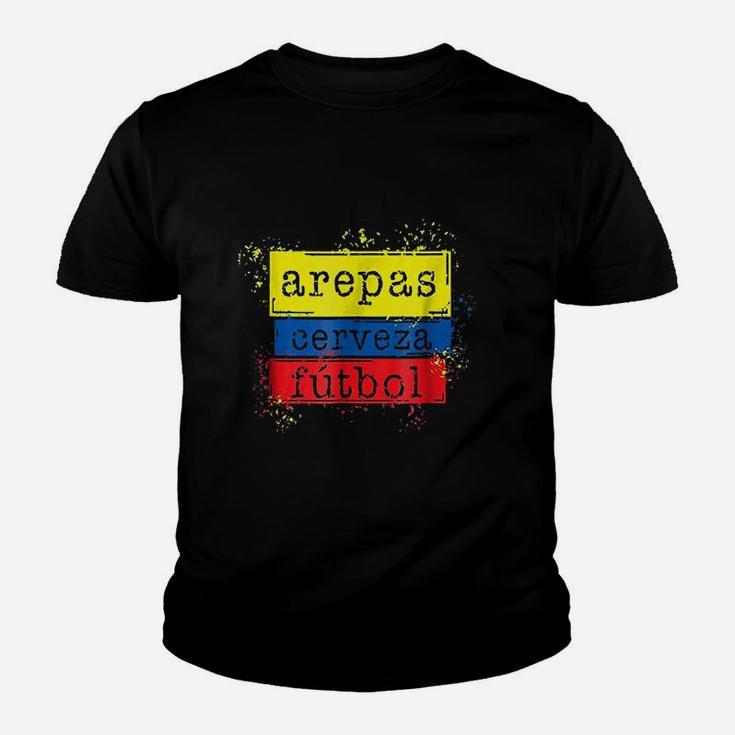 Arepas Cerveza Futbol Colombian Flag Soccer Jersey 2018 Kid T-Shirt
