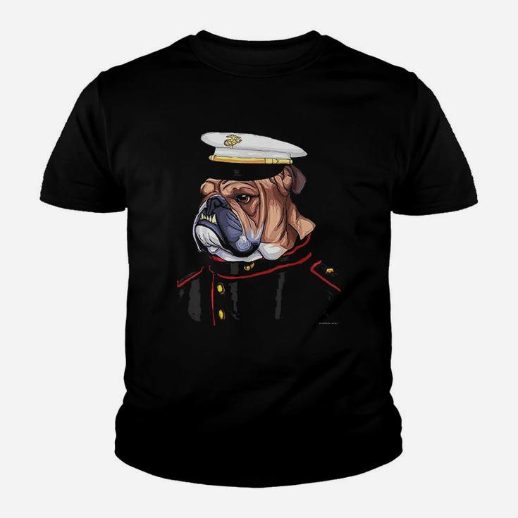 Army Bulldog Military Armed Forces Devil Dog Kid T-Shirt