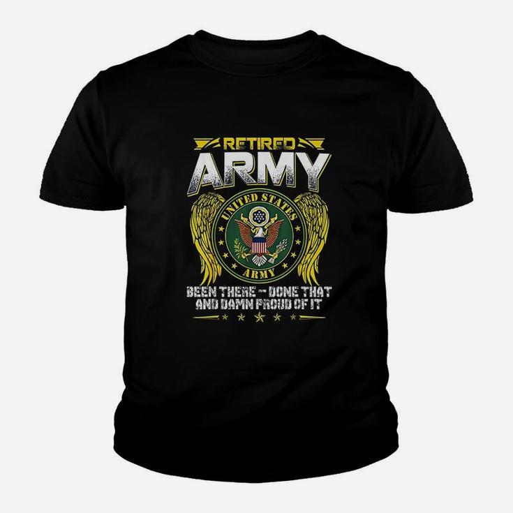 Army Retired Military Us Army Retirement Kid T-Shirt